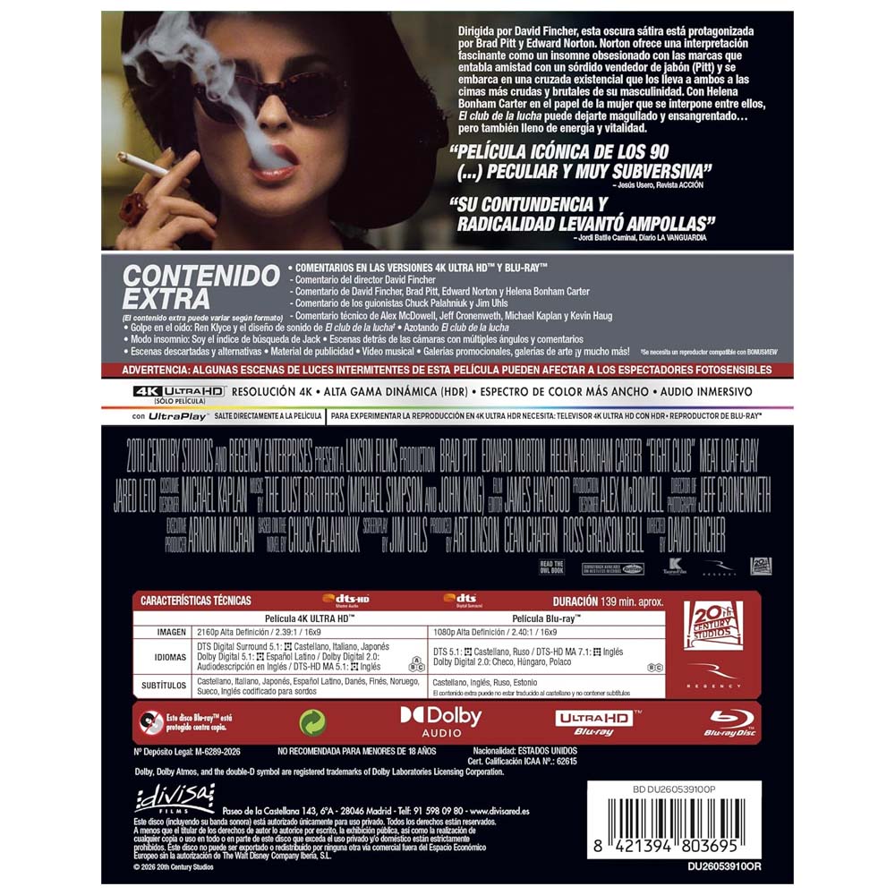 El Club de la Lucha 4K UHD + Blu-Ray