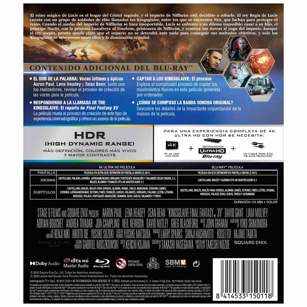 Final Fantasy XV - 4K UHD + Blu-Ray