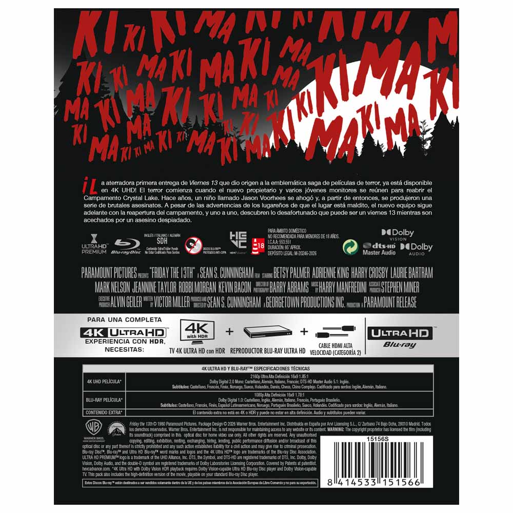 Viernes 13 - Edición Metálica 4K UHD + Blu-Ray