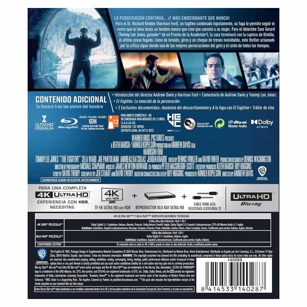 El Fugitivo - 4K UHD + Blu-Ray