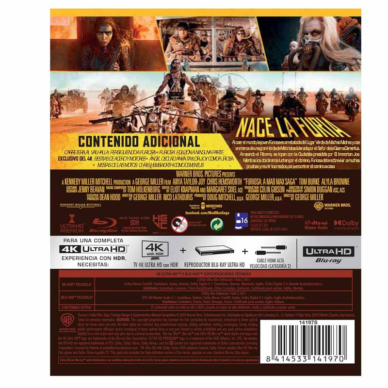 Furiosa: De la Saga Mad Max - 4K Ultra HD + Blu-ray