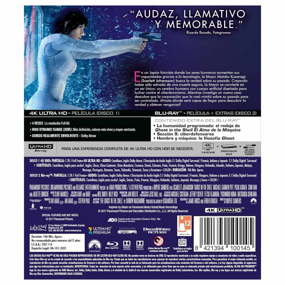 Ghost in the Shell 4K UHD + Blu-Ray