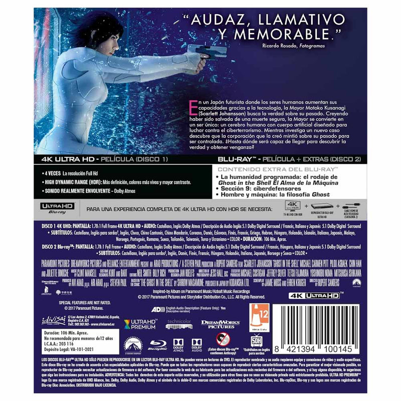 Ghost in the Shell 4K UHD + Blu-Ray