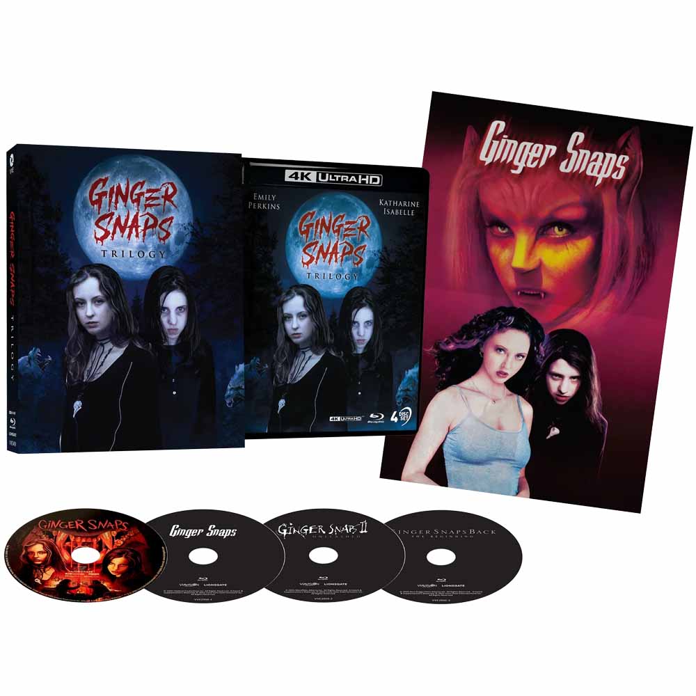 Ginger Snaps Trilogy (Limited Edition Lenticular Hardbox) 4K UHD + Blu-Ray (Australia Import) ViaVision
