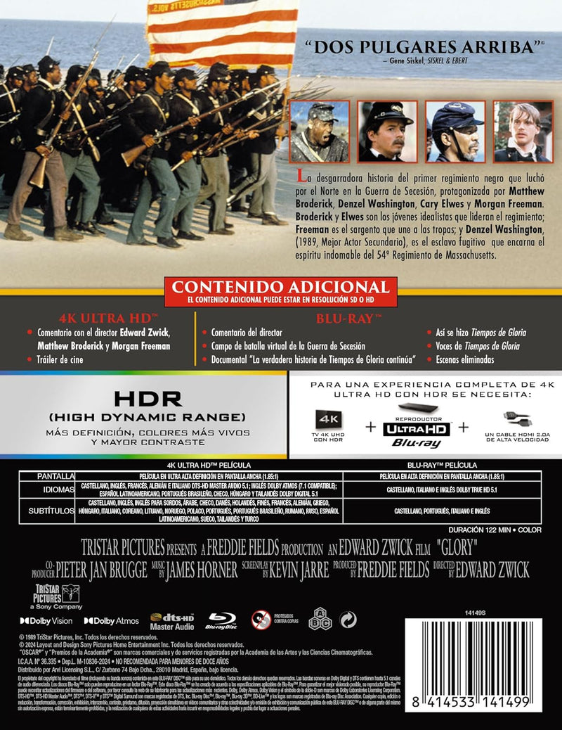 Tiempos de Gloria - Edición Metálica 4K UHD + Blu-Ray