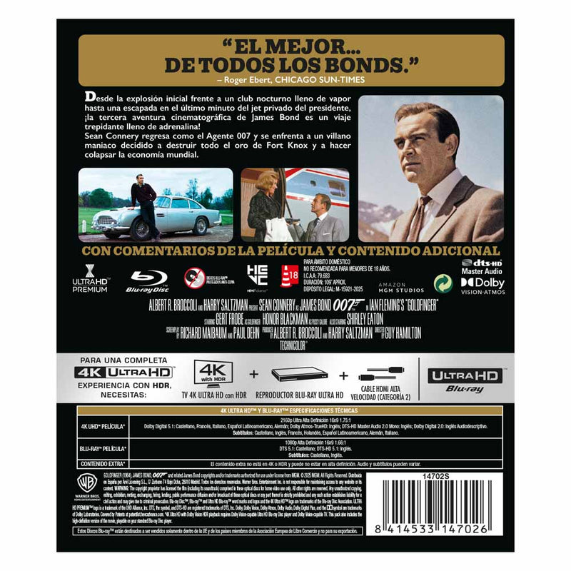 James Bond contra Goldfinger 4K UHD + Blu-Ray