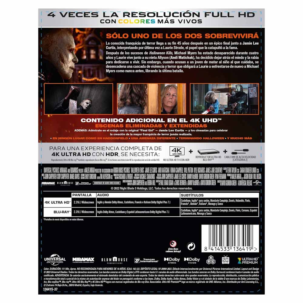 Halloween: El Final - Edición Metálica 4K UHD + Blu-Ray