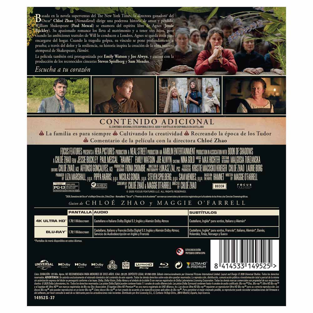 Hamnet 4K UHD + Blu-Ray