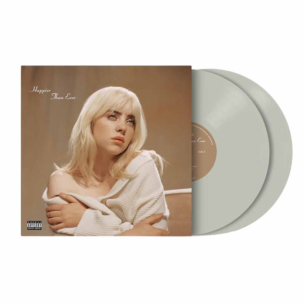 
  
  Billie Eilish - Happier than Ever 2 LP Vinyl (Cool Grey)
  

