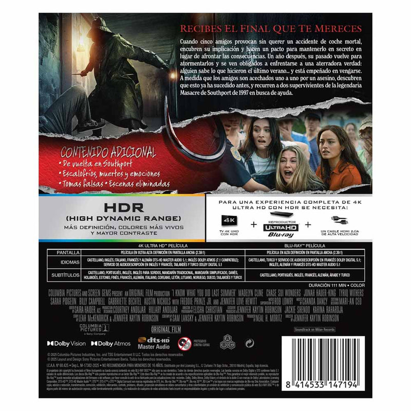 Sé lo que Hicisteis el Último Verano - 4K UHD + Blu-Ray