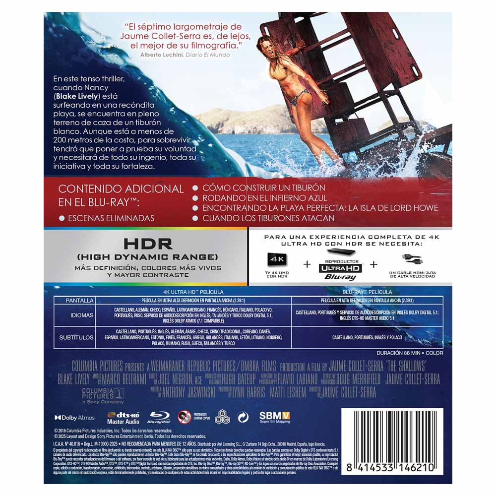 Infierno Azul - 4K UHD + Blu-Ray