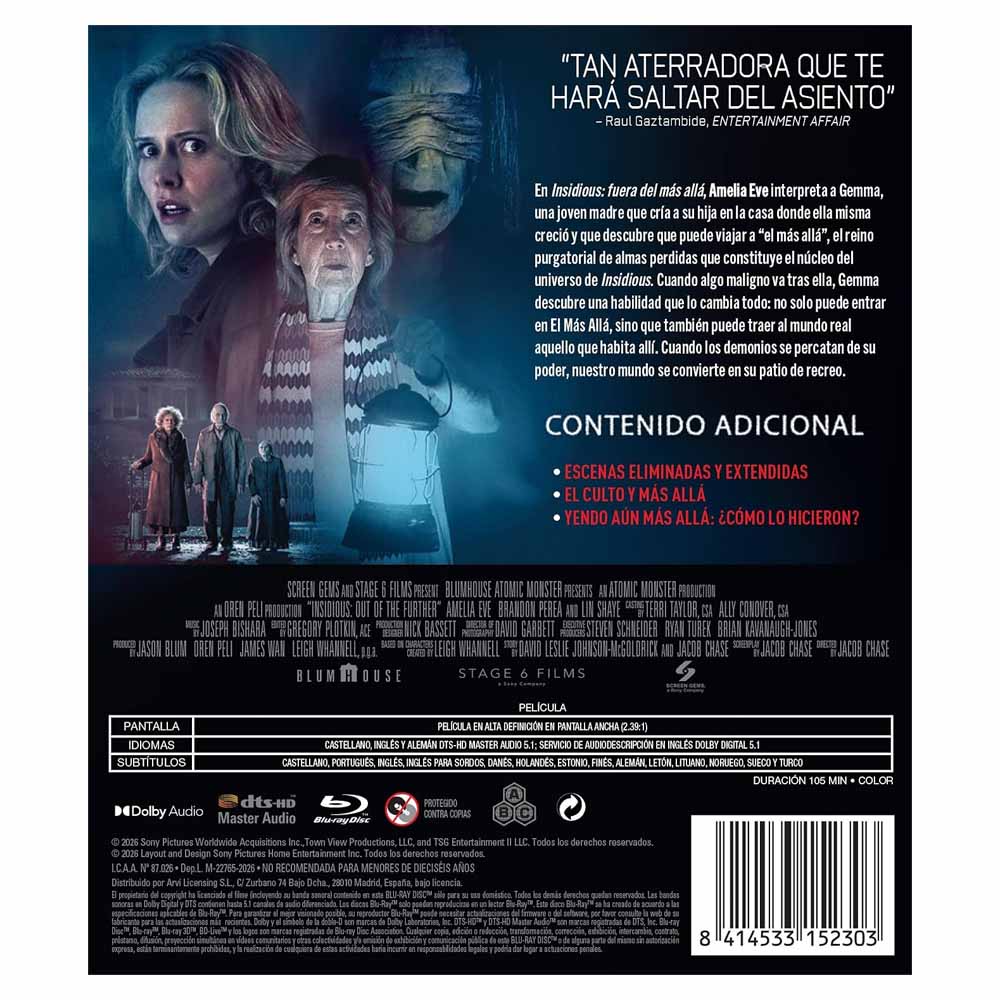 Insidious: Fuera del Más Allá Blu-Ray