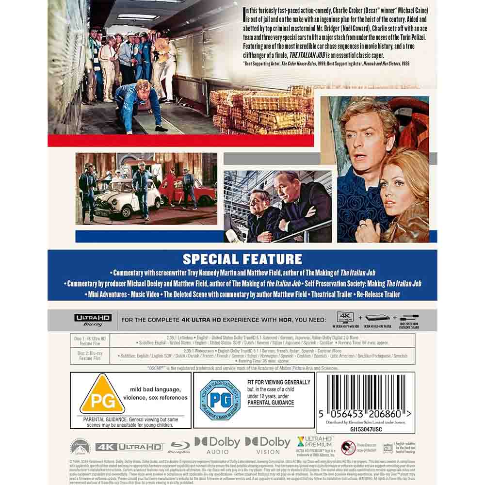 The Italian Job (Limited Collector's Edition) 4K UHD + Blu-Ray (UK Import) Paramount
