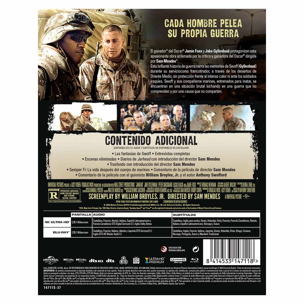 Jarhead - Edición Metálica 4K UHD + Blu-Ray