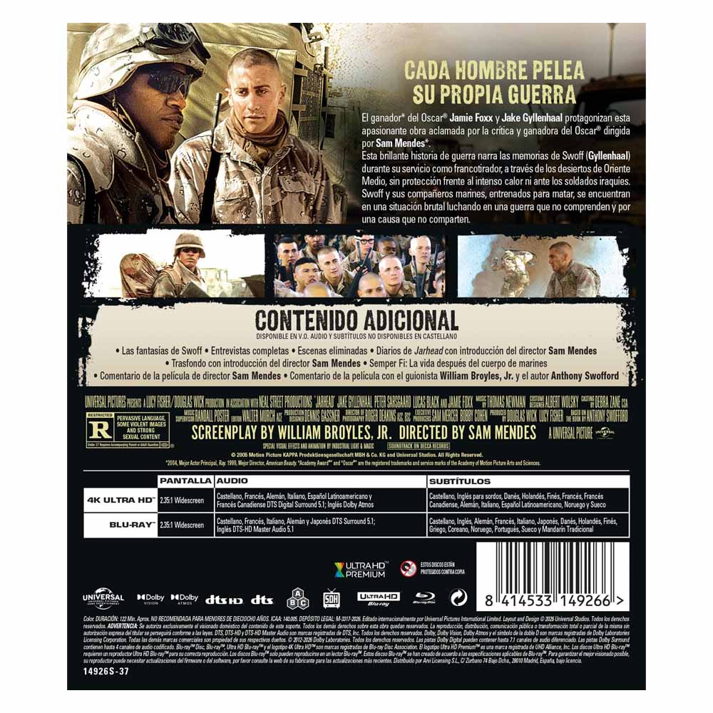 Jarhead 4K UHD + Blu-Ray