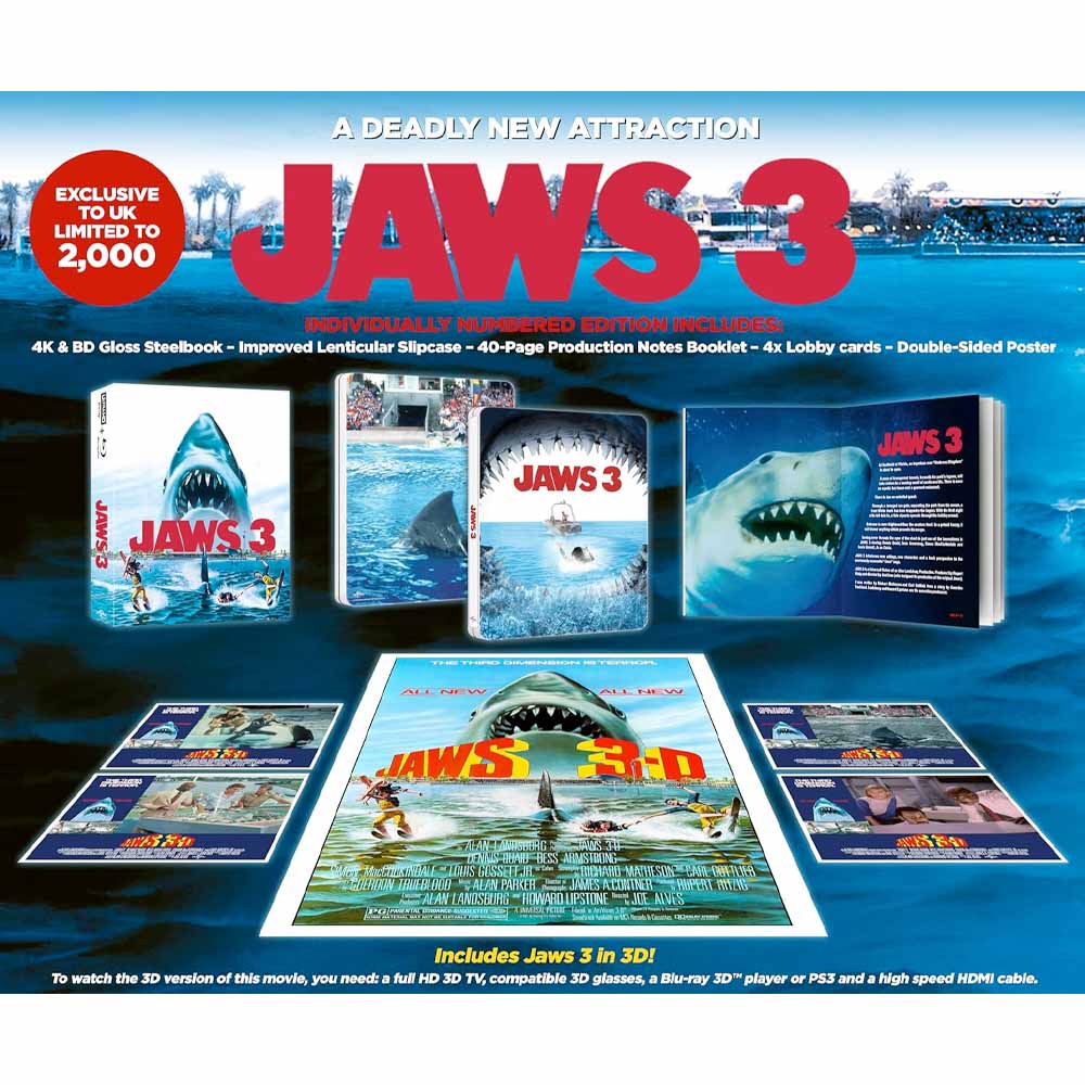 Jaws 3 Collector's Edition Steelbook 4K + Blu-Ray (UK Import)