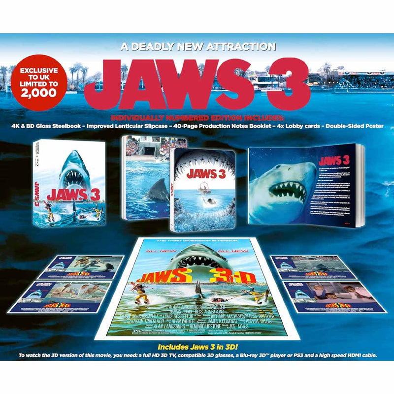 Jaws 3 Collector's Edition Steelbook 4K + Blu-Ray (UK Import)