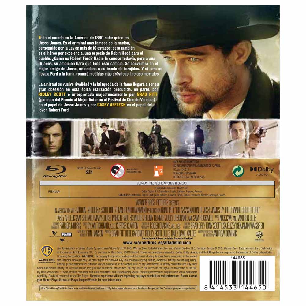 El Asesinato de Jesse James Blu-Ray