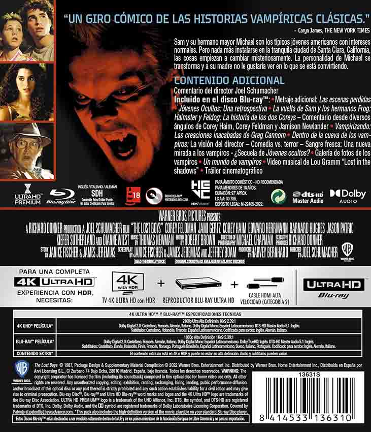 Jóvenes Ocultos 4K UHD + Blu-ray