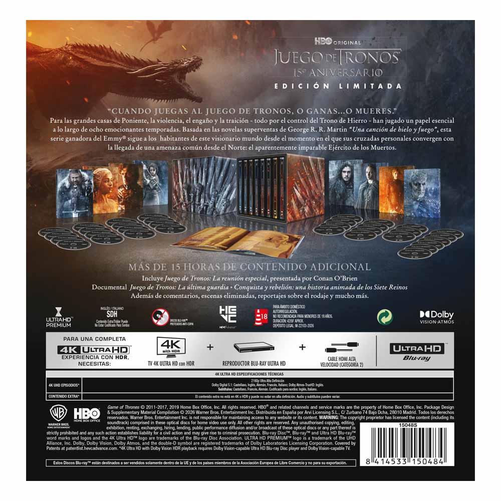 Juego de Tronos - Serie Completa (Edición Coleccionista) 4K UHD