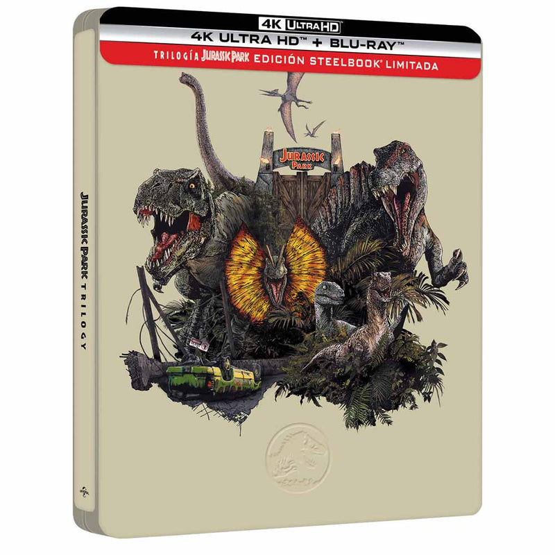 Trilogía Jurassic Park - Edición Metálica 4K UHD + Blu-Ray