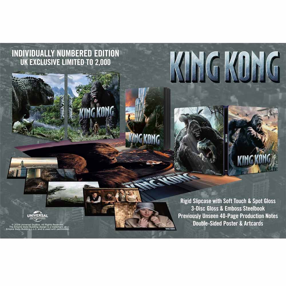 
  
  King Kong Collector's Edition Steelbook 4K + Blu-Ray (UK Import)
  
