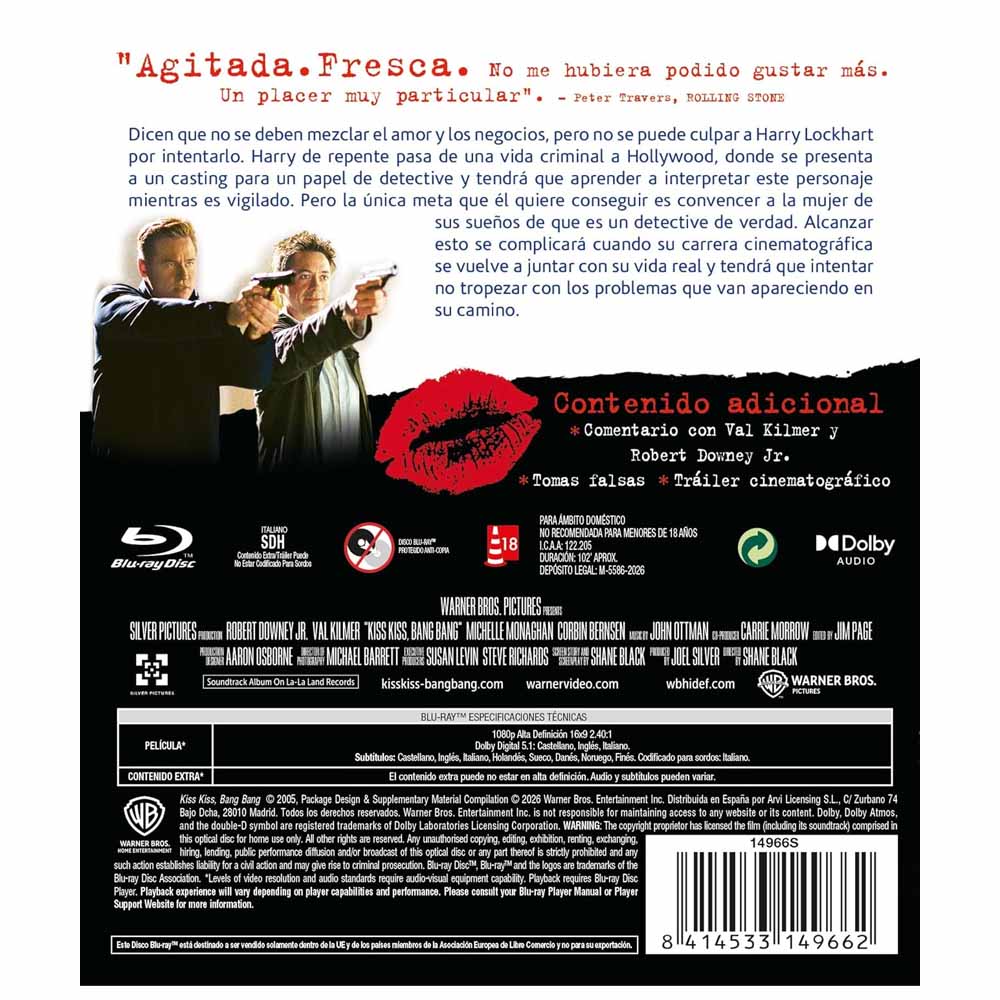 Kiss Kiss Bang Bang Blu-Ray
