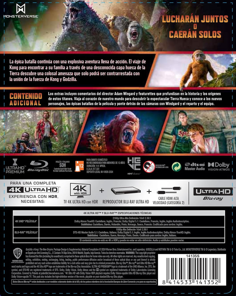 Godzilla y Kong: El Nuevo Imperio - Edición Metálica 4K UHD + Blu-Ray