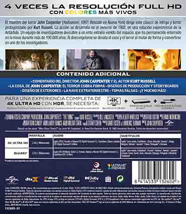 La Cosa 4K UHD + Blu-Ray