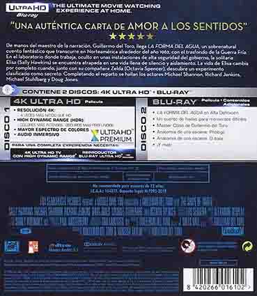 La Forma Del Agua 4K UHD + Blu-Ray