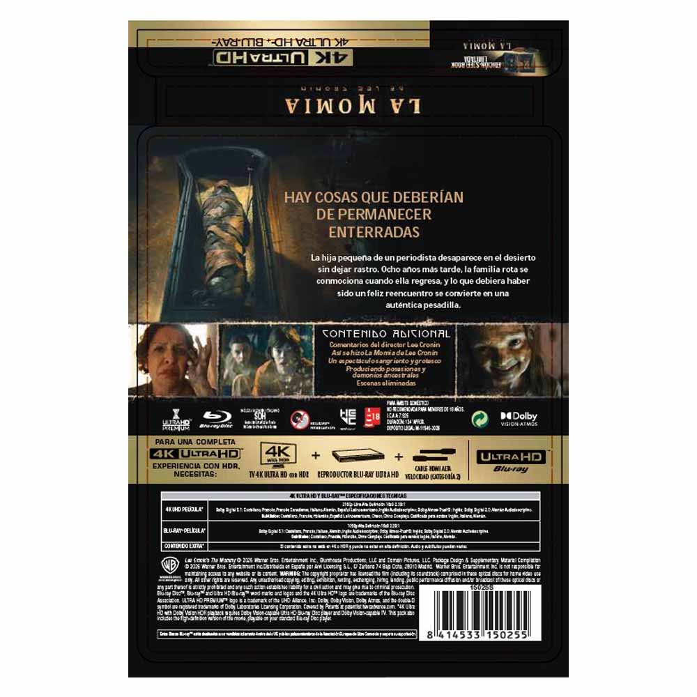 La Momia de Lee Cronin - Edición Metálica 4K UHD + Blu-Ray