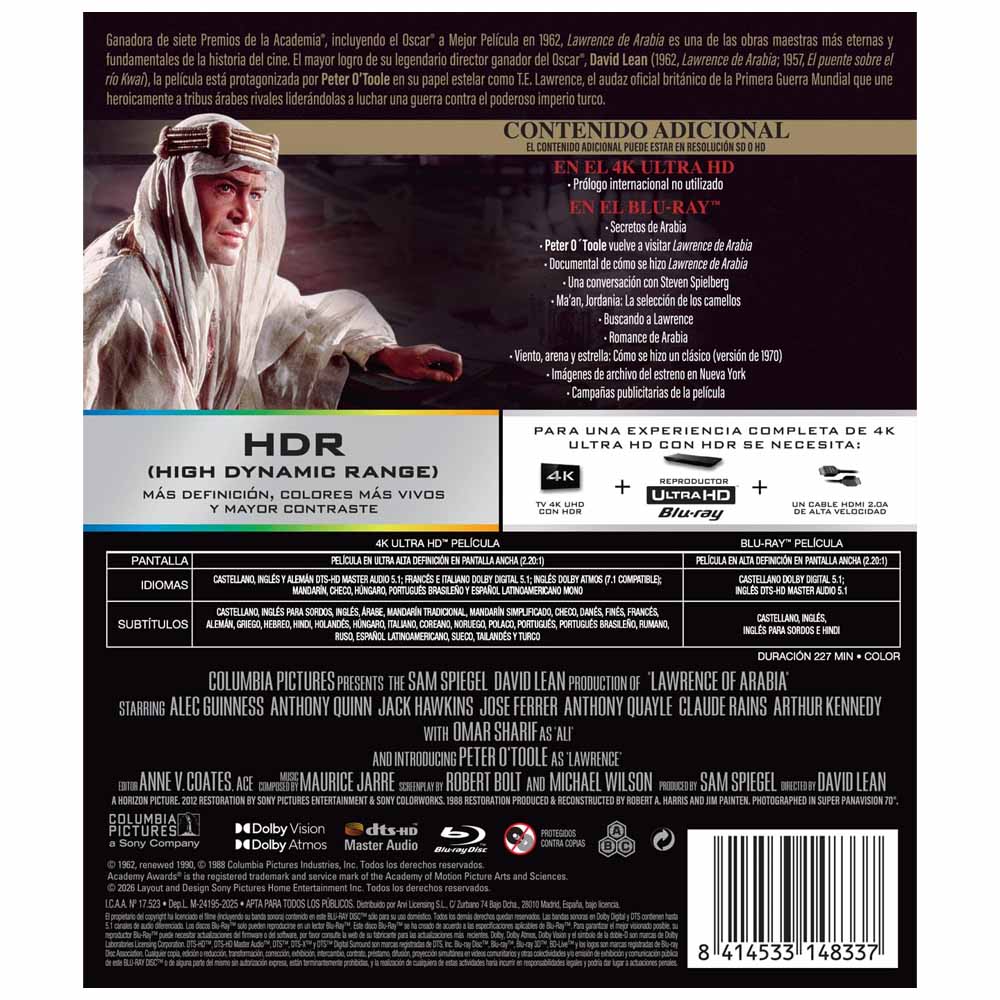 Lawrence de Arabia 4K UHD + Blu-Ray