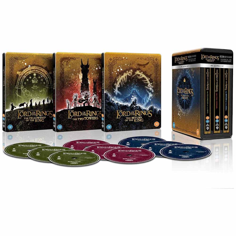 The Lord of the Rings: The Motion Picture Trilogy (Steelbook) 4K UHD Box Set (UK Import)