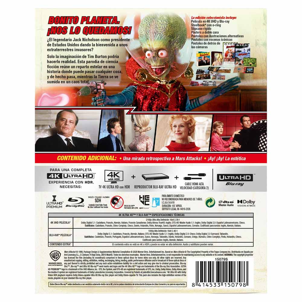 Mars Attacks - Edición Coleccionista 4K UHD + Blu-Ray