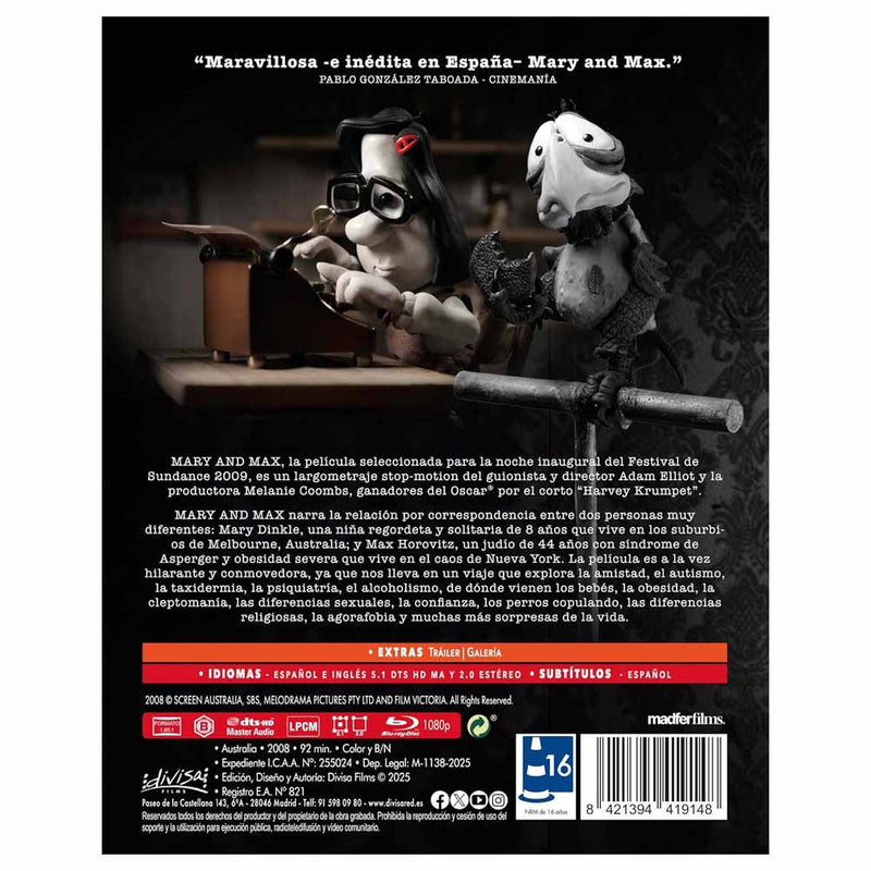 Mary and Max Blu-Ray