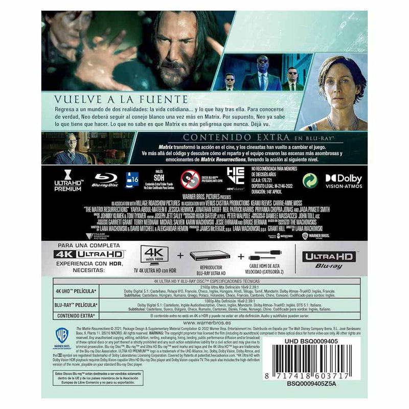 The Matrix Resurrections 4K UHD + Blu-Ray