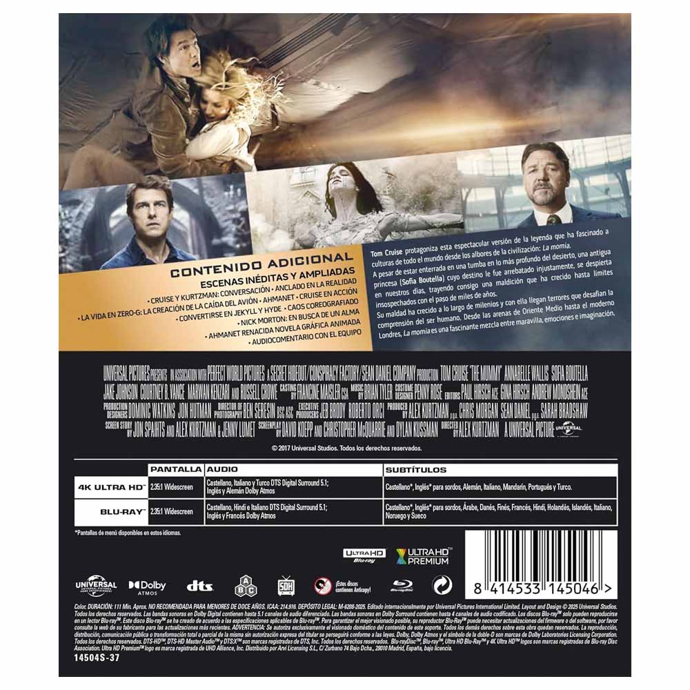 La Momia 4K UHD + Blu-Ray