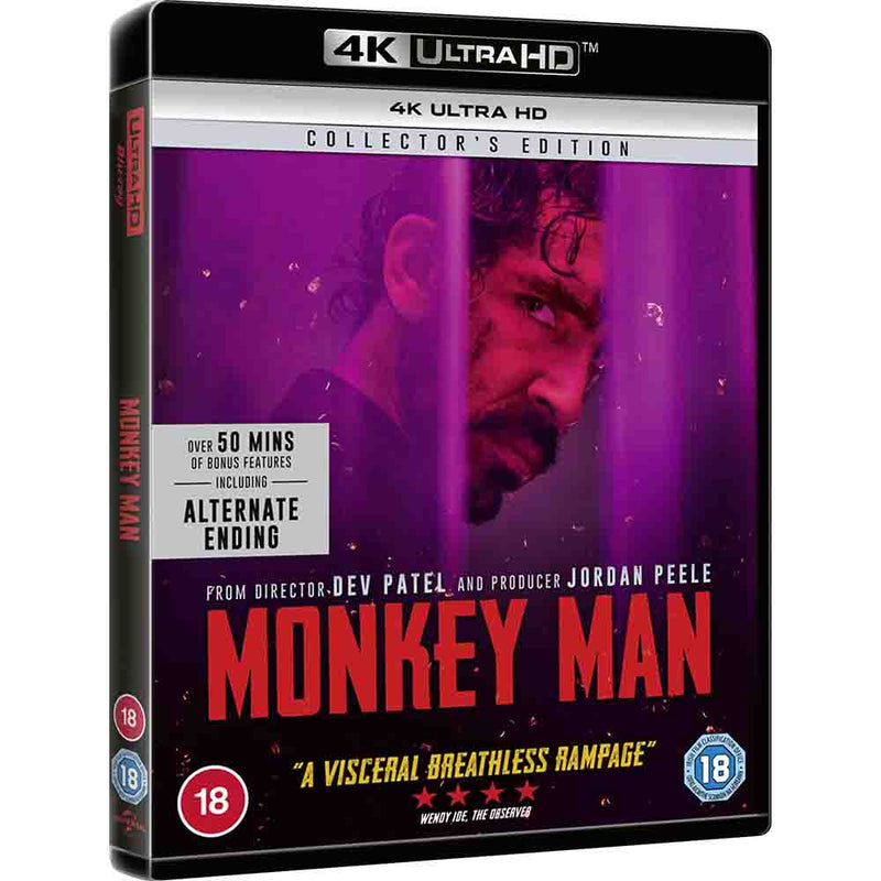 Monkey Man 4K UHD + Blu-Ray (UK Import)
