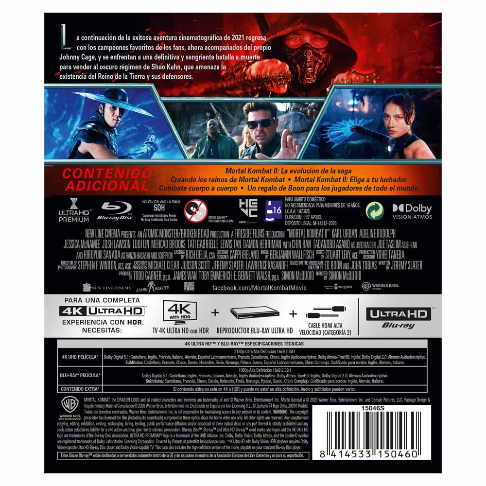 Mortal Kombat II - 4K UHD + Blu-Ray