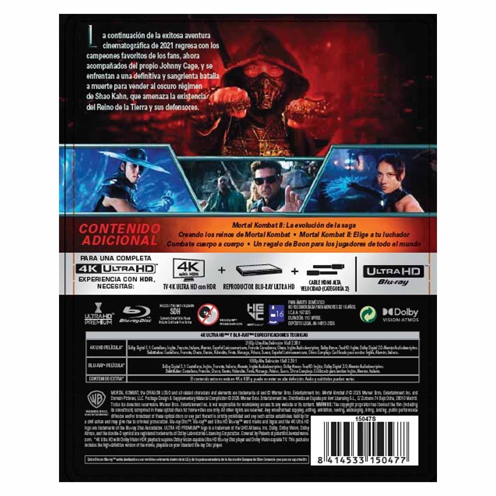 Mortal Kombat II - Edición Metálica 4K UHD + Blu-Ray