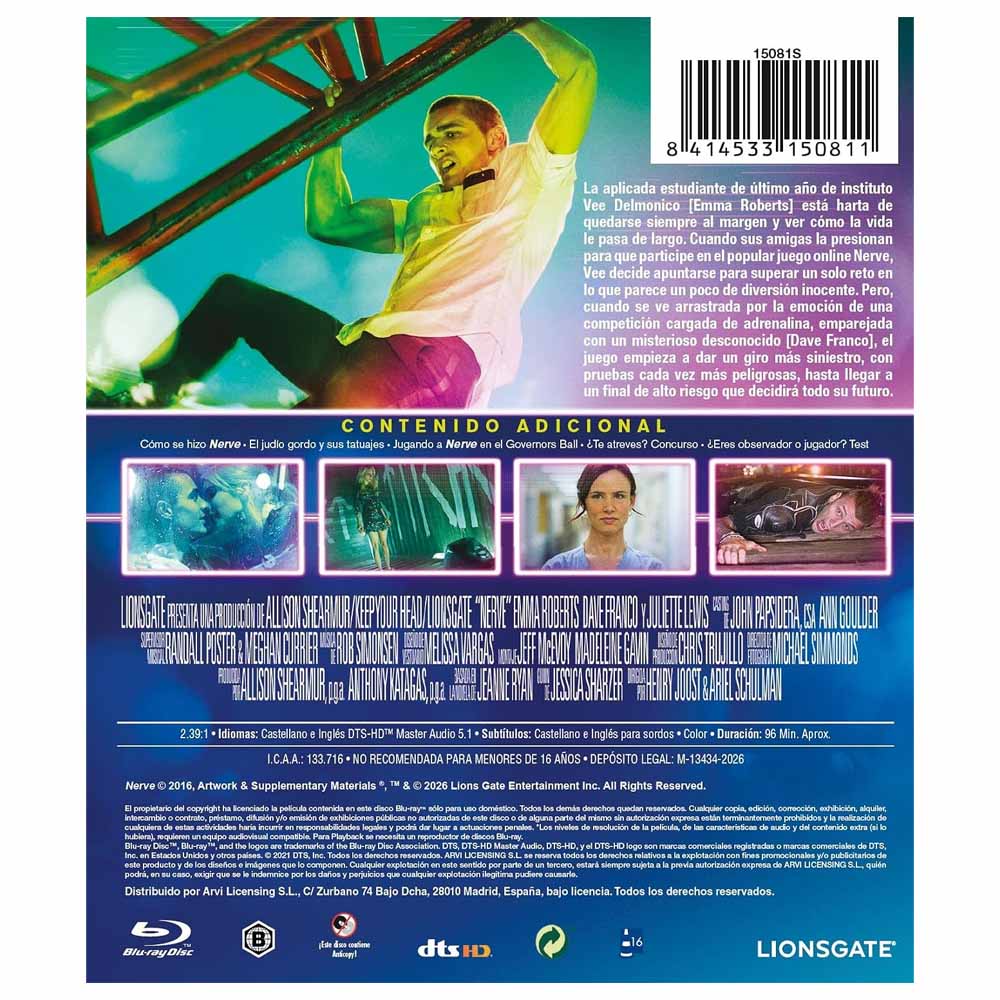Nerve, Un Juego sin Reglas Blu-Ray