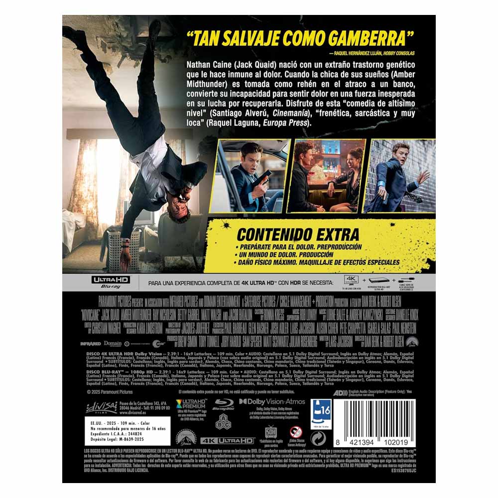 Novocaine - Edición Metálica 4K UHD + Blu-Ray