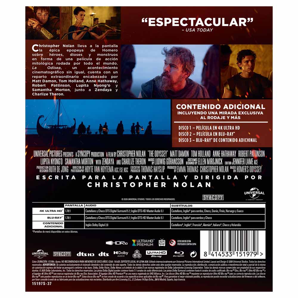 La Odisea 4K UHD + Blu-Ray