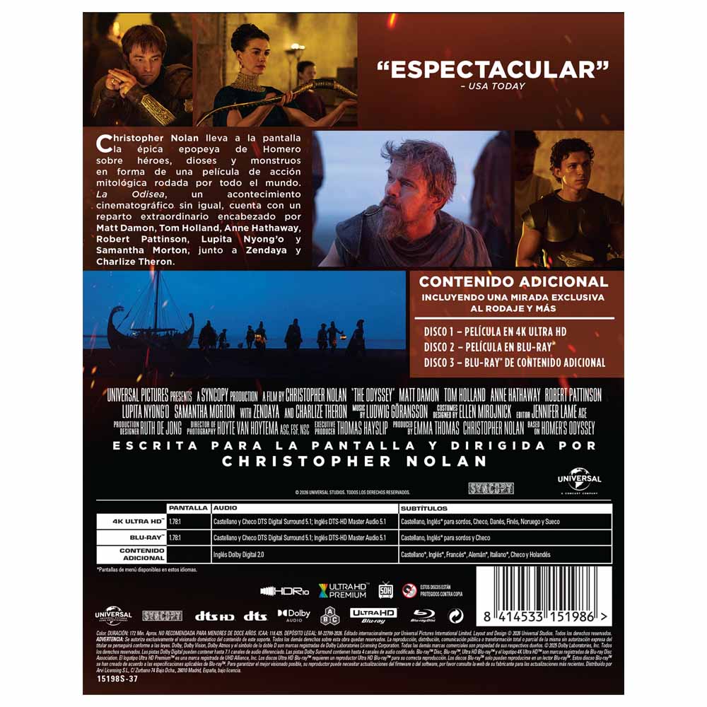 La Odisea - Edición Metálica (Casco) 4K UHD + Blu-Ray