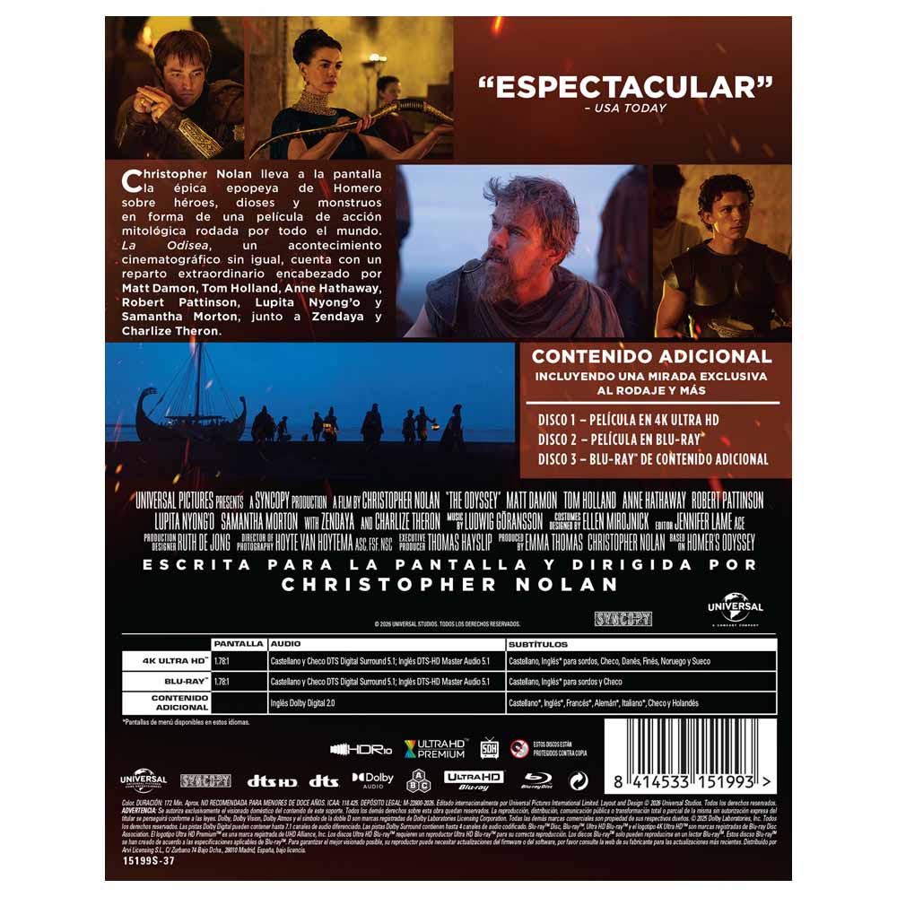 La Odisea - Edición Metálica (Gigante) 4K UHD + Blu-Ray