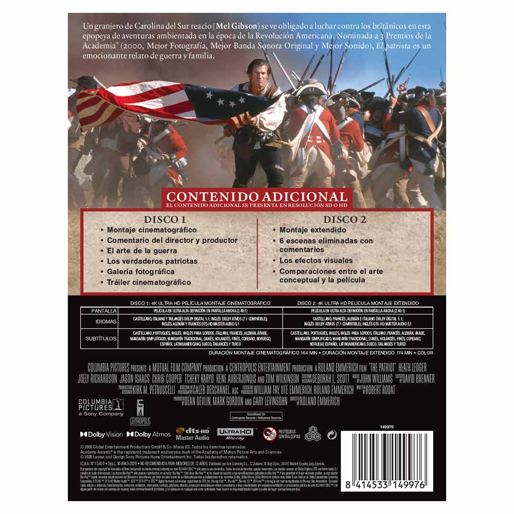 El Patriota - Edición Metálica 4K UHD