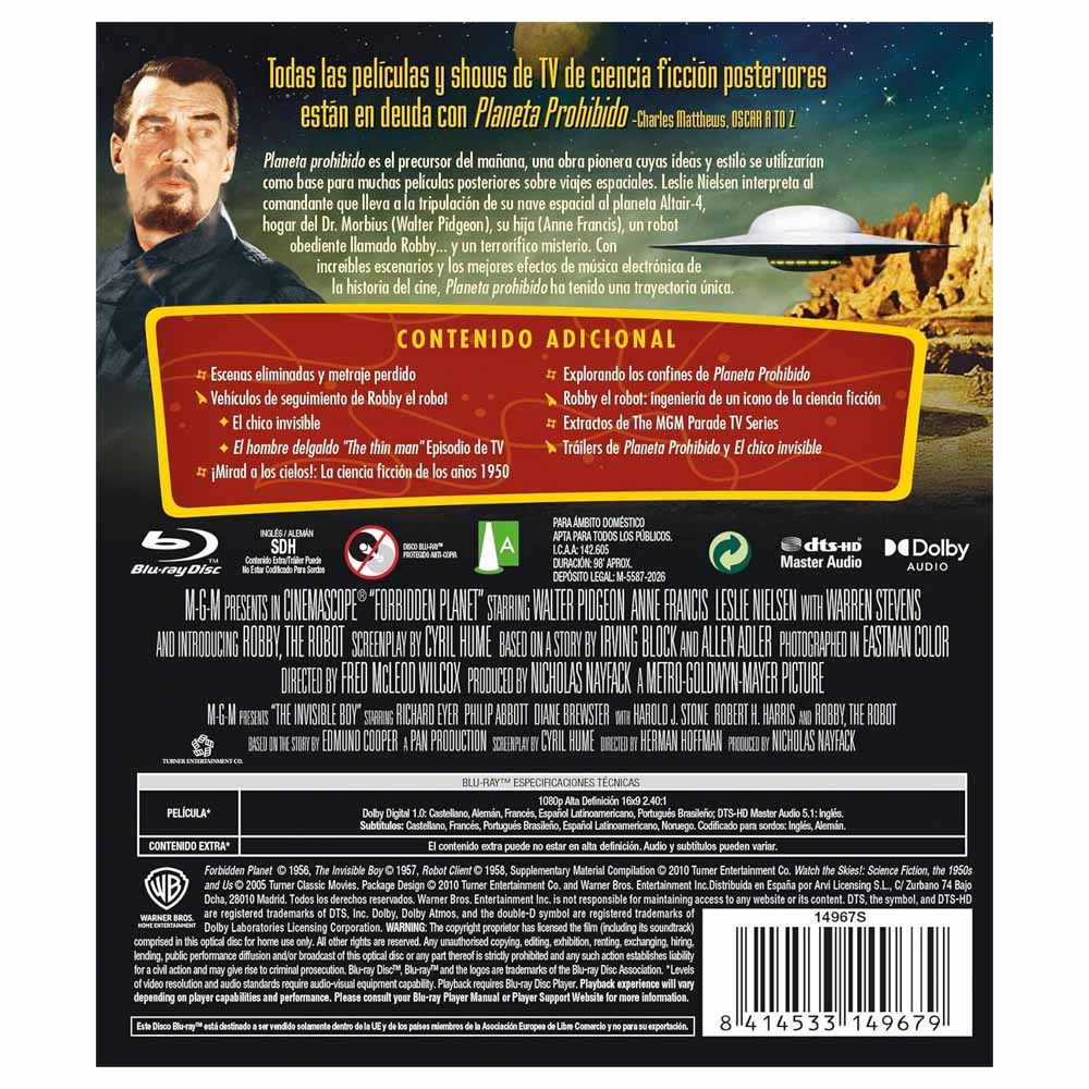 Planeta Prohibido Blu-Ray