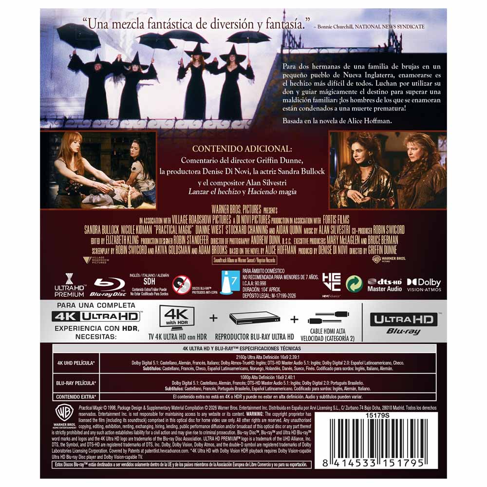 Prácticamente Magia 4K UHD + Blu-Ray