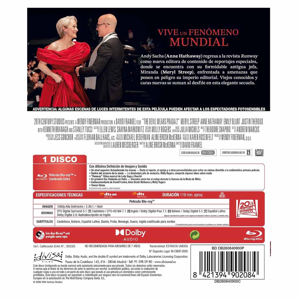 El Diablo Viste de Prada 2 Blu-Ray