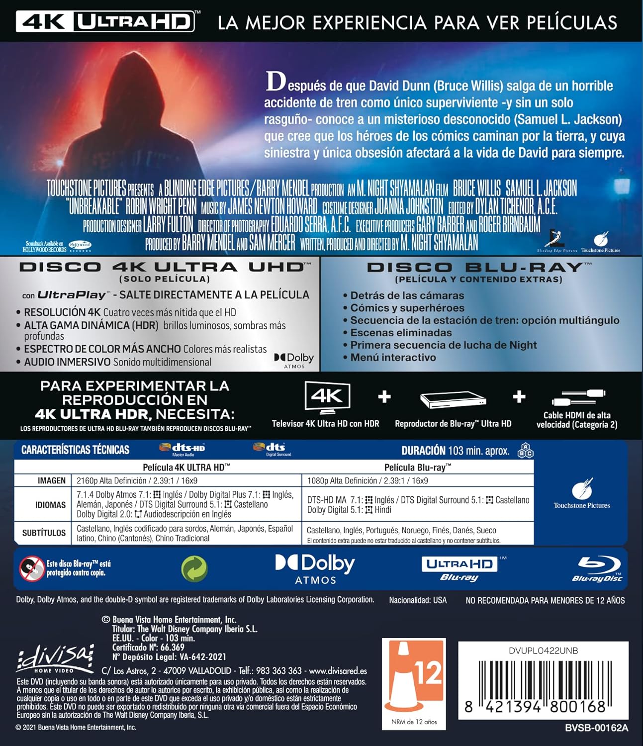 El Protegido 4K UHD + Blu-Ray